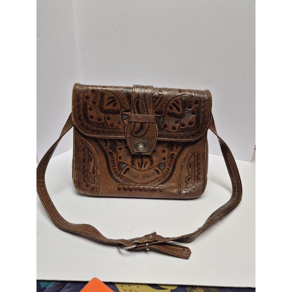 Vintage Flores Bags Leather Purse Handtooled